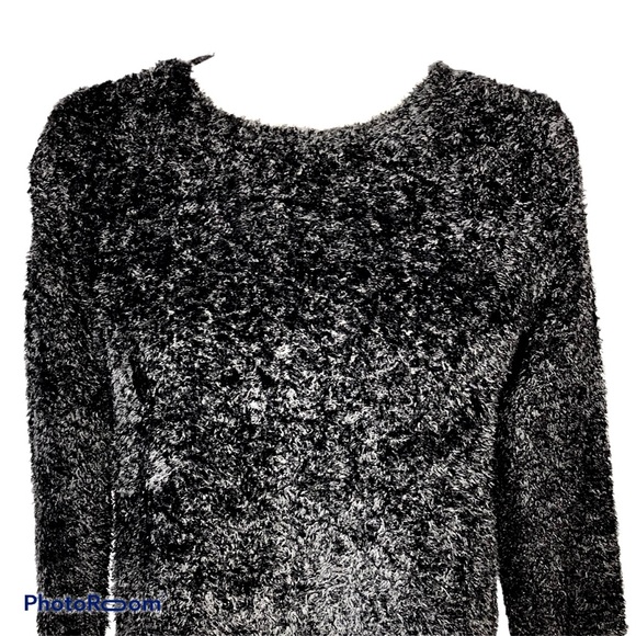 Karen Kane Lifestyle Black Fuzzy Sweater - Picture 2 of 8